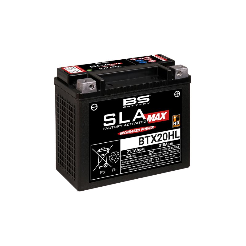 Batterie Bs Battery Btx Hl Sla Max V Ah Moto Scooter