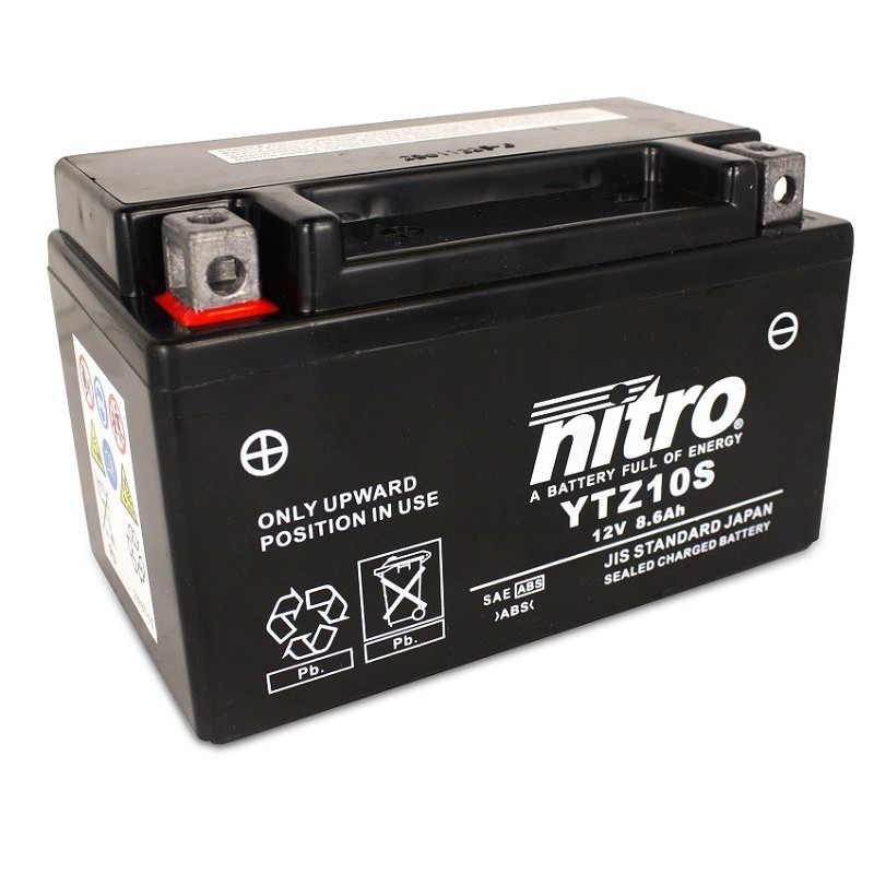 Batterie Nitro NTZ10S SLA/YTZ10S-SLA FERME TYPE ACIDE SANS