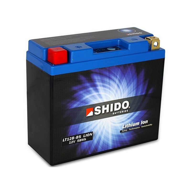 Retrouvez votre Batterie Lithium Ion SHIDO pour moto LT12B-BS-Chez batterie  de moto